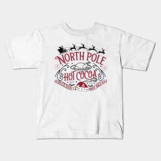 North pole hot cocoa breakfast served daily Kids T-Shirt